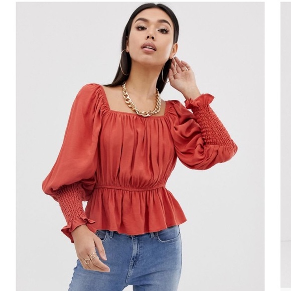 Square neck long sleeve boho blouse - Picture 2 of 5